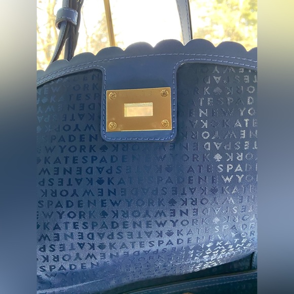 Kate Spade New York Maple Ct Scallop Jazmin Royal Blue Shoulder Bag - Picture 9 of 10